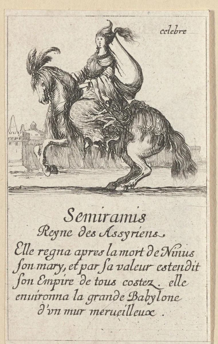Semiramis by Stefano della Bella, print, 1620-1664