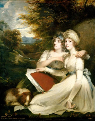 The Frankland Sisters by John Hoppner, painting, 1795