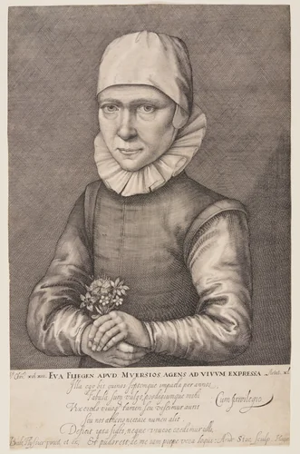 Eva Fliegen van Meurs by Andries Jacobsz. Stock, print, 1614
