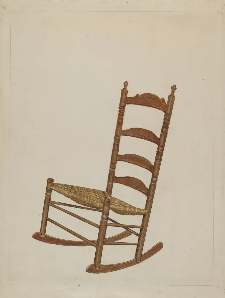 Rocking Chair by John Cutting, index of american design, 1936