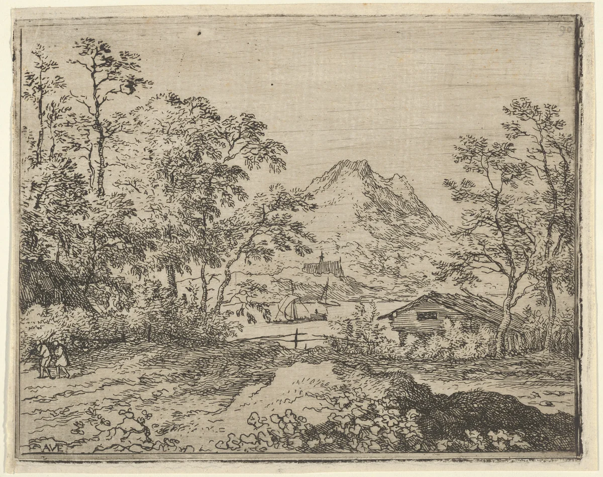 The Broad River by Allart van Everdingen, print, 1621-1675