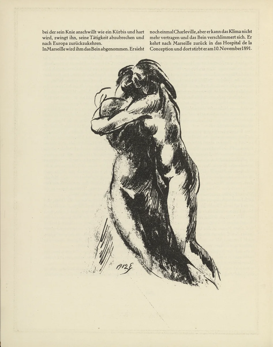 Untitled (tailpiece, page 192) from the periodical Münchner Blätter für Dichtung und Graphik, vol. 1, no. 11/12 (December 1919) by Edwin Scharff, periodical, 1919