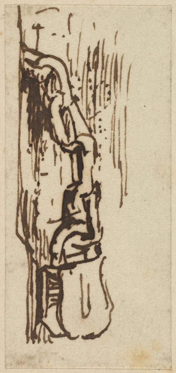 A Padlock by Sir David Wilkie, drawing, 1785-1841