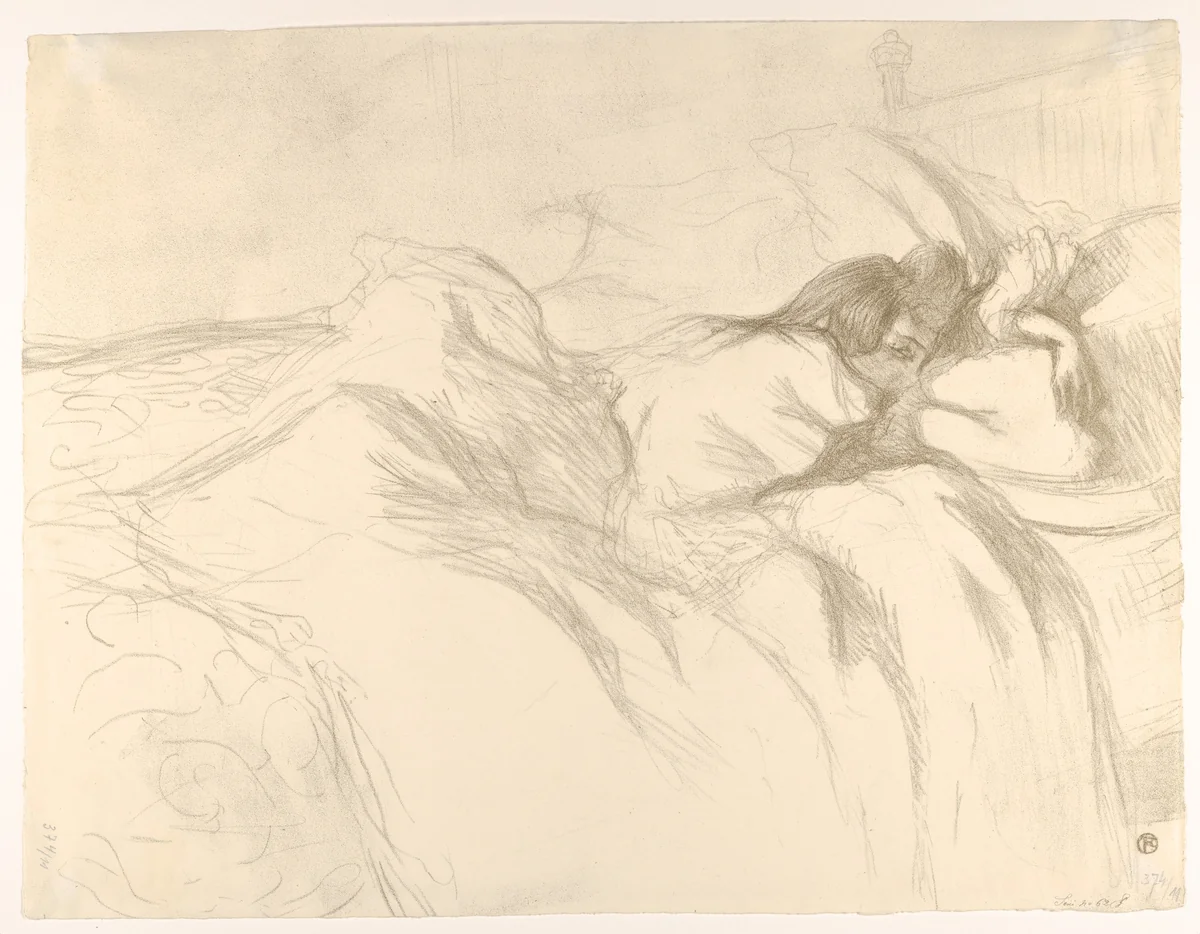Waking Up, from "Elles" by Henri de Toulouse-Lautrec, print, 1896