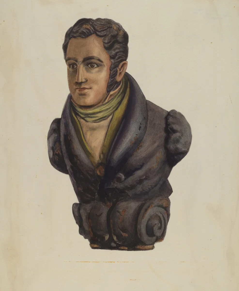 Figurehead from "Bartholomew Gosnold" by American 20th Century, index of american design, 1935-1942