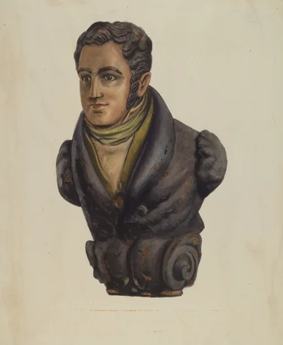 Figurehead from "Bartholomew Gosnold" by American 20th Century, index of american design, 1935-1942