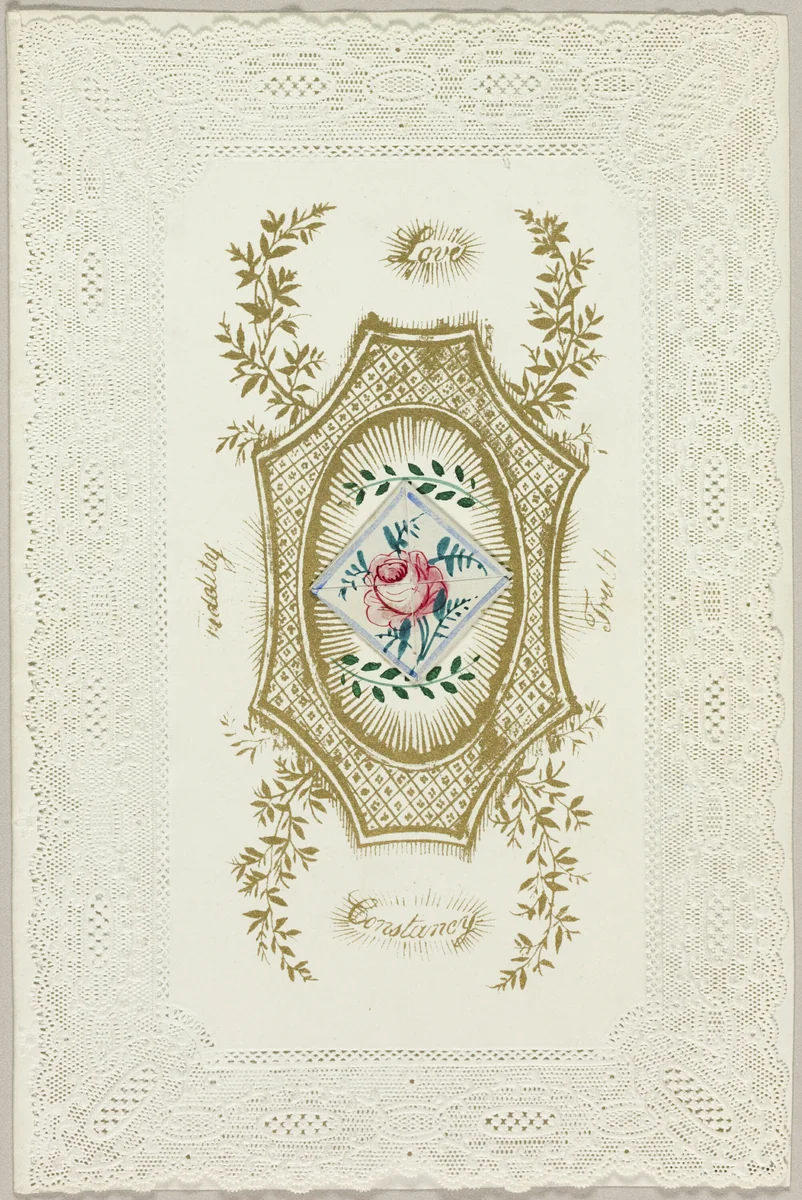 Love, Truth, Constancy, Fidelity (Valentine) by Unknown Artist, other, 1845-1855