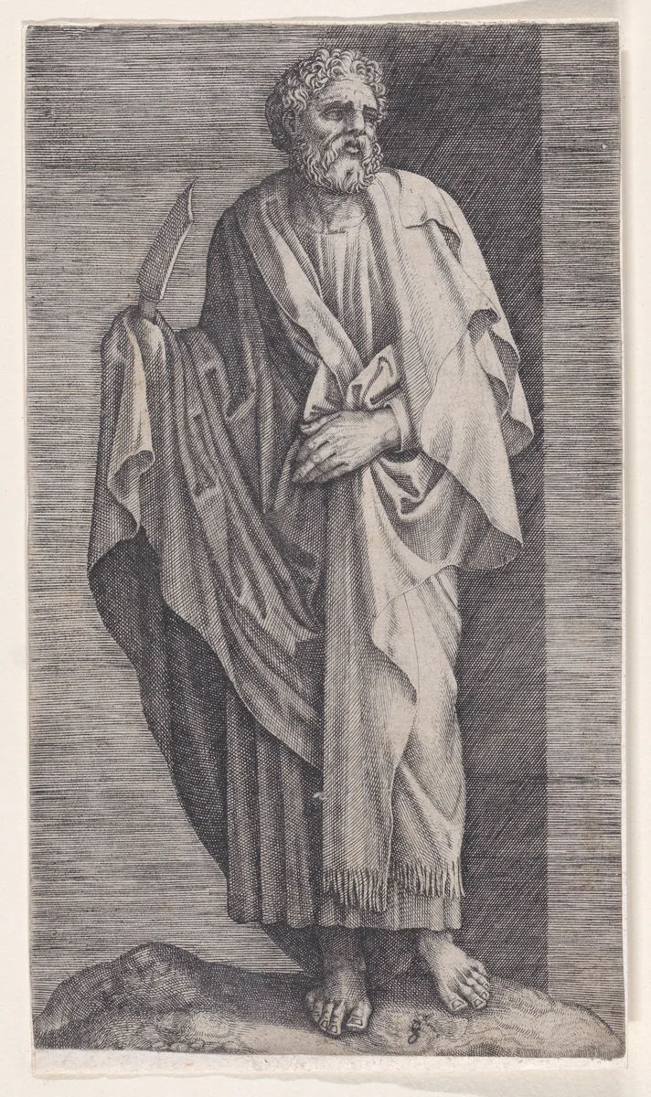 St. Bartholomew, from "Christ and the Apostles" by Lambert Suavius, print, 1530-1576