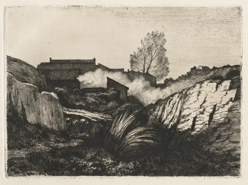 L'Estaque by André Paul Borel, print, 1878