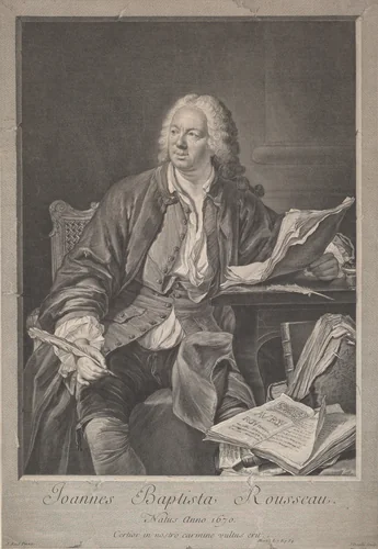 Jean-Baptiste Rousseau by Jean Daullé, print, 1703-1763