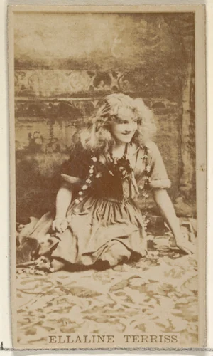 Ellaline Terriss, from the Actors and Actresses series (N45, Type 8) for Virginia Brights Cigarettes by Allen & Ginter, photograph, 1885-1891