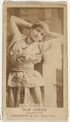 Mlle. Elren, Paris, from the Actors and Actresses series (N171) for Old Judge Cigarettes by Goodwin & Company, photograph, 1886-1890