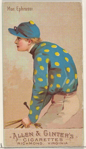Mon. Ephrussi, from the Racing Colors of the World series (N22b) for Allen & Ginter Cigarettes by Allen & Ginter, print, 1888