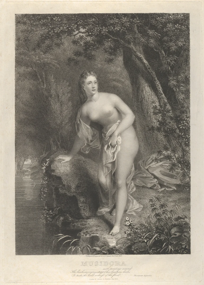 Musidora by Asher Brown Durand, print, 1825