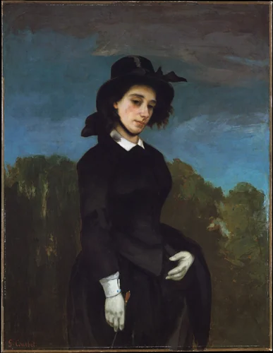 Woman in a Riding Habit (L'Amazone) by Gustave Courbet, painting, 1850-1864