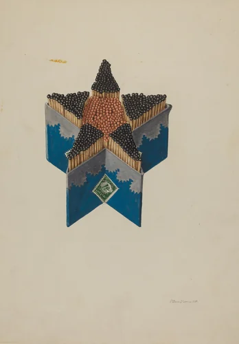 Star Shaped Match Box by Alfonso Moreno, index of american design, 1938