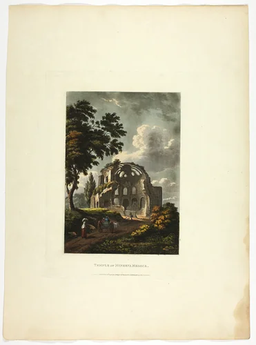 Temple of Minerva Medica, plate twenty-five from the Ruins of Rome by M. Dubourg, print, 1798