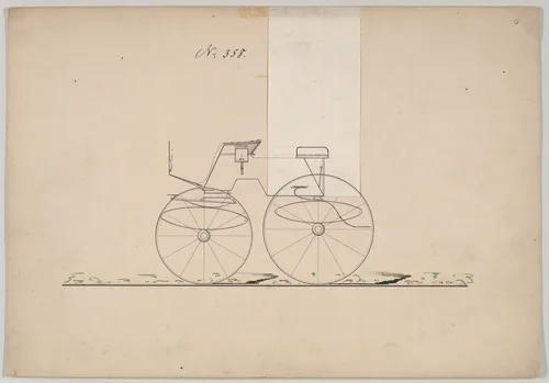 Dog Cart Phaeton #358 by Brewster & Co., drawing, 1850-1870