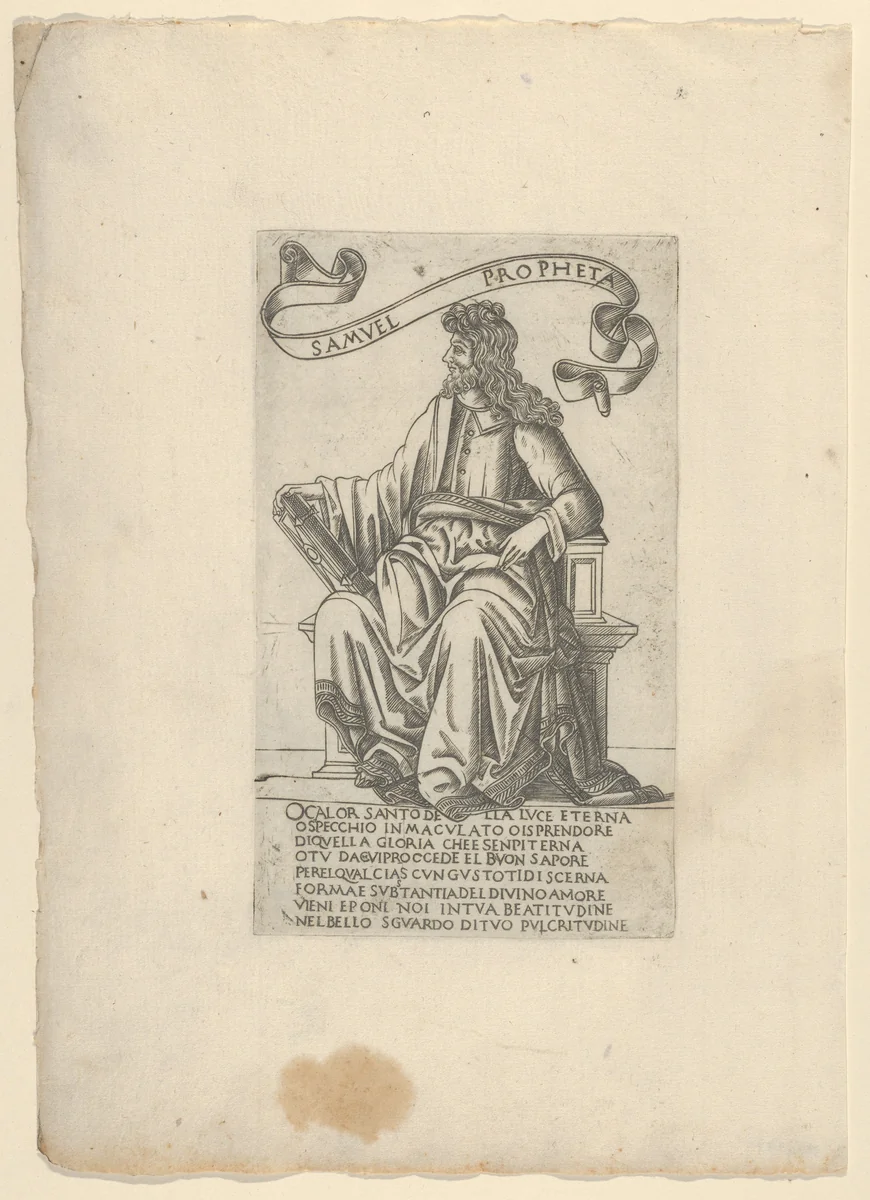 The Prophet Samuel, from Prophets and Sibyls by Francesco Rosselli, print, 1480-1490