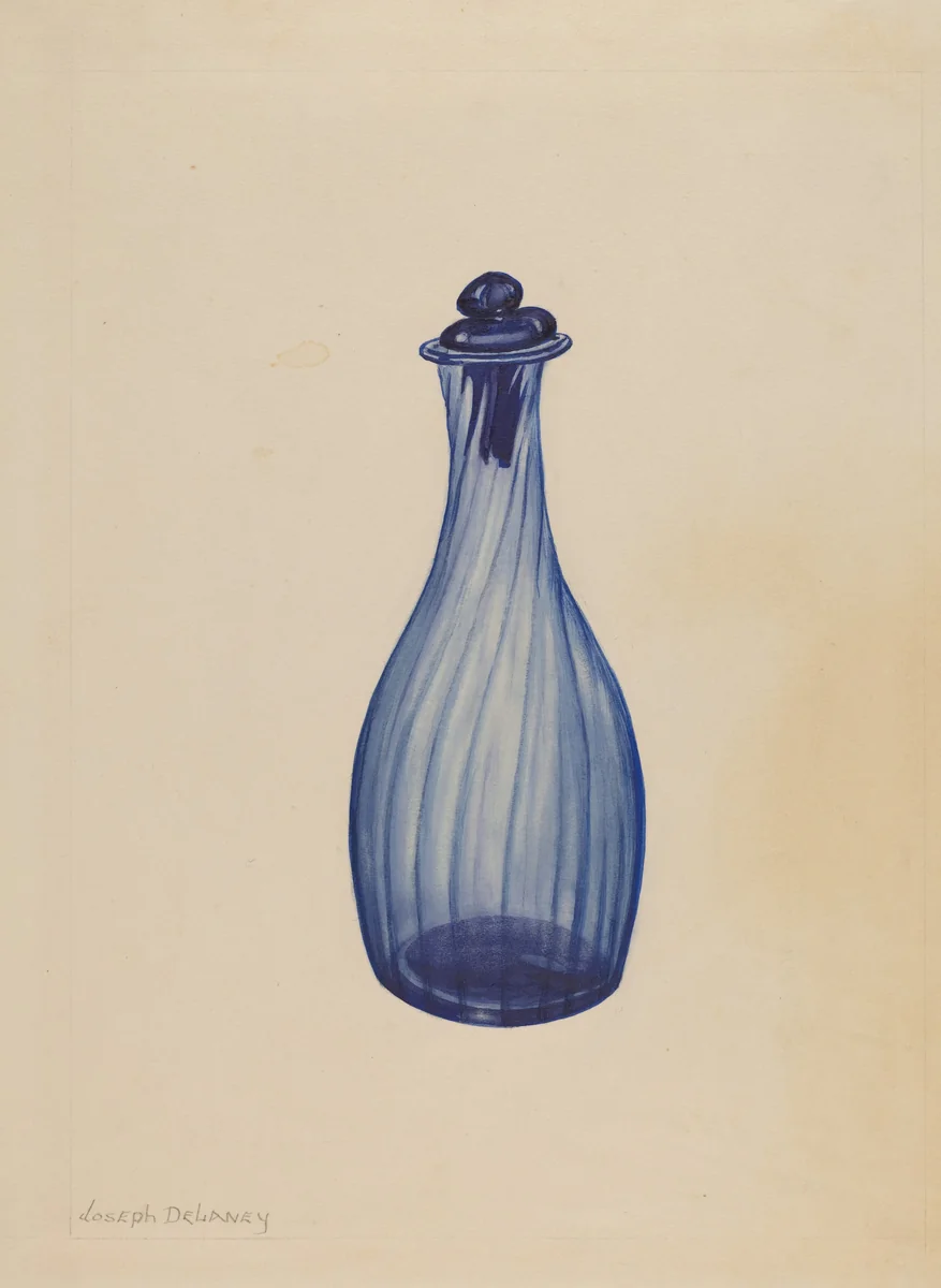 Bottle for Toilet Water by Joseph Delaney, index of american design, 1940