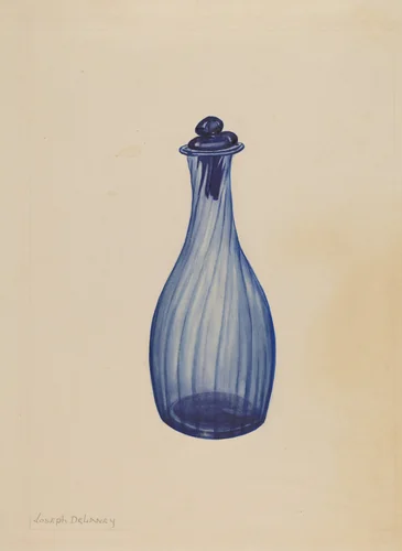 Bottle for Toilet Water by Joseph Delaney, index of american design, 1940