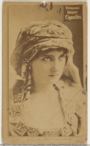 Card 915, Maude Branscombe, from the Actors and Actresses series (N45, Type 2) for Virginia Brights Cigarettes by Allen & Ginter, photograph, 1885-1891