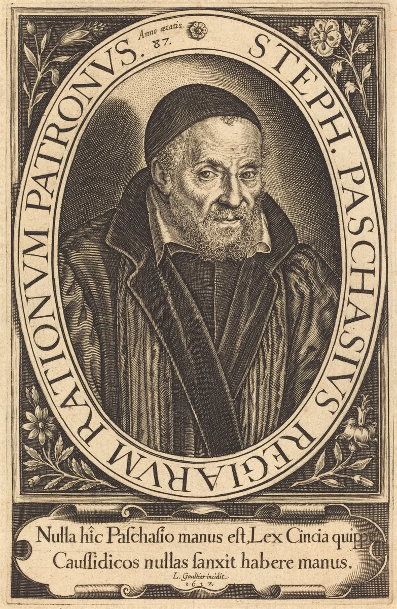 Étienne Pasquier by Léonard Gaultier, print, 1617