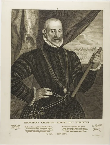 Francisco Valdes, Spanish commander, plate 1 from Quatuor Personae by Cornelis Visscher, print, 1649