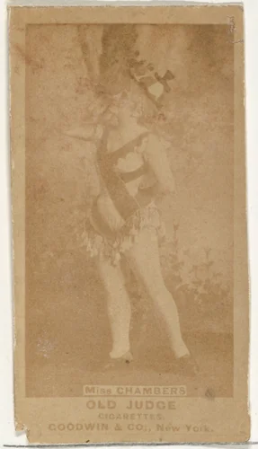 Miss Chambers, from the Actors and Actresses series (N171) for Old Judge Cigarettes by Goodwin & Company, photograph, 1886-1890