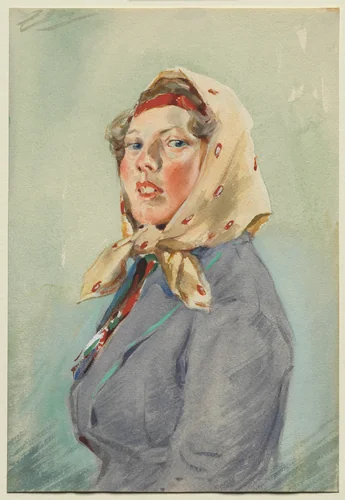 Skerikulla by Anders Zorn, drawing, 1875-1920