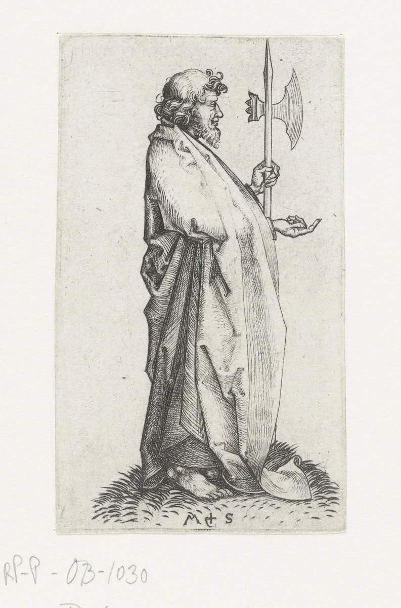 Apostel Mattheüs by Unknown, print, 1470-1491