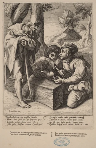 Do Not Spend Your Savings Too Soon by Hendrick Goltzius
Karel van Mander I, print, 1590-1600