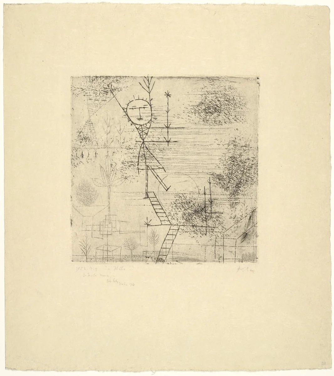 Height! (Höhe!) by Paul Klee, print, 1928