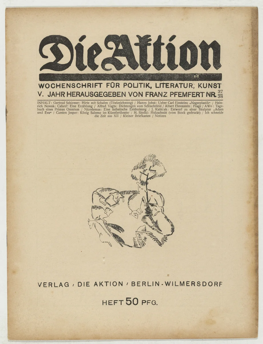 Die Aktion, vol. 5, no. 37/38 by Marcel Slodki, periodical, 1915