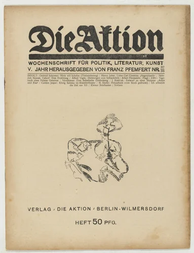 Die Aktion, vol. 5, no. 37/38 by Marcel Slodki, periodical, 1915