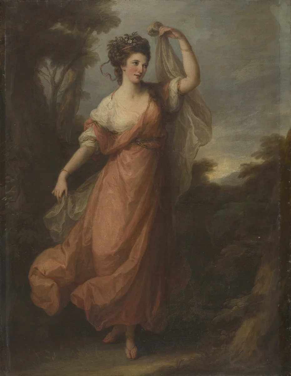 A Dancing Young Woman as Terpsichore by Angelica Kauffmann, painting, 1770-1790