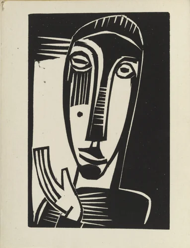 Little Prophetess (Kleine Prophetin) from Das graphische Jahrbuch (The Print Yearbook) by Karl Schmidt-Rottluff, illustrated book, 1920