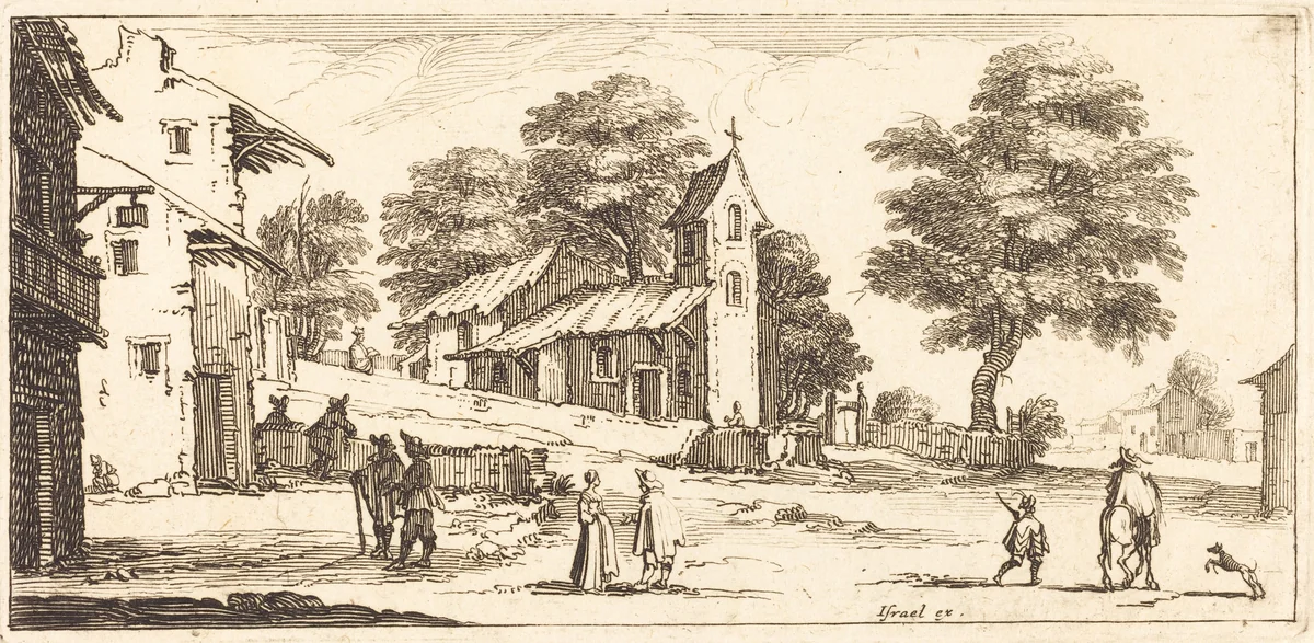 A Church by Jacques Callot, print, 1635