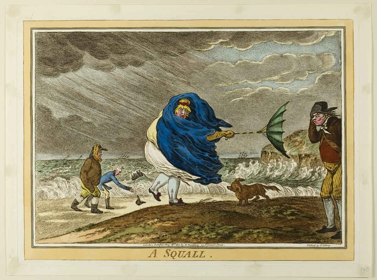 A Squall by James Gillray, print, 1810