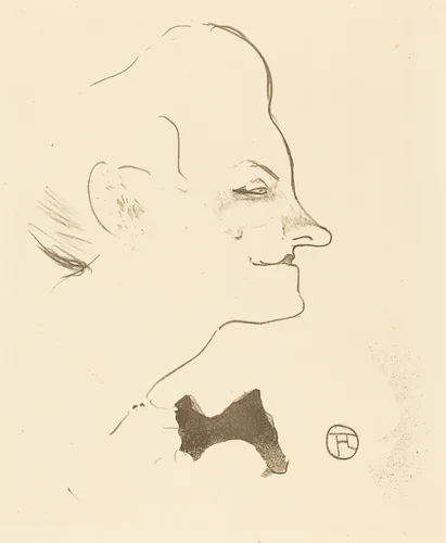 Yvette Guilbert by Henri de Toulouse-Lautrec, print, 1893