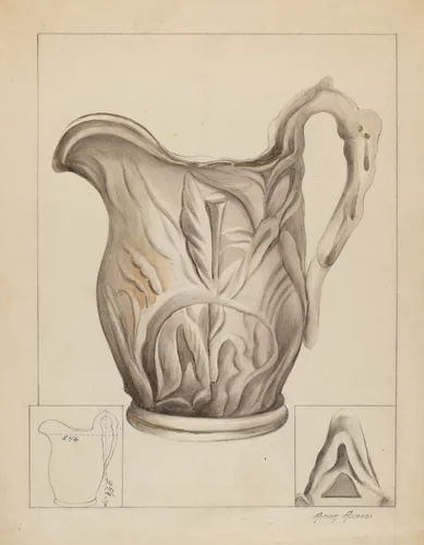 Pitcher by Anna Aloisi, index of american design, 1936