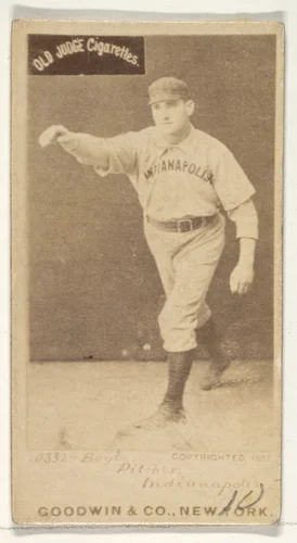 Boyle, Pitcher, Indianapolis, from the Old Judge series (N172) for Old Judge Cigarettes by Goodwin & Company, photograph, 1887