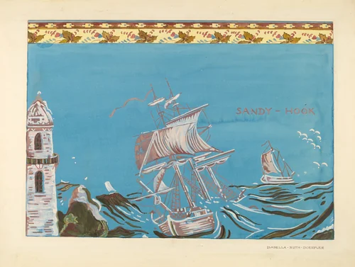 Bandbox Design by Isabella Ruth Doerfler, index of american design, 1937