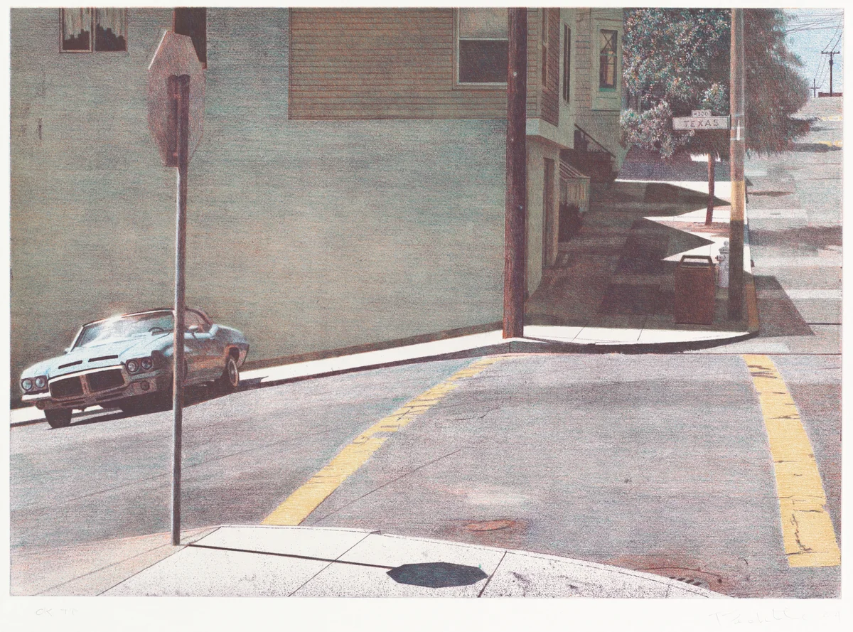 Texas and 20th Intersection by Robert Bechtle, print, 2004