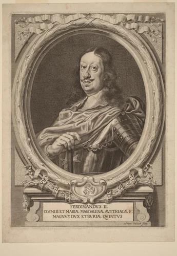 Ferdinando II, Grand Duke of Tuscany by Adriaen Haelwegh, print, 1691