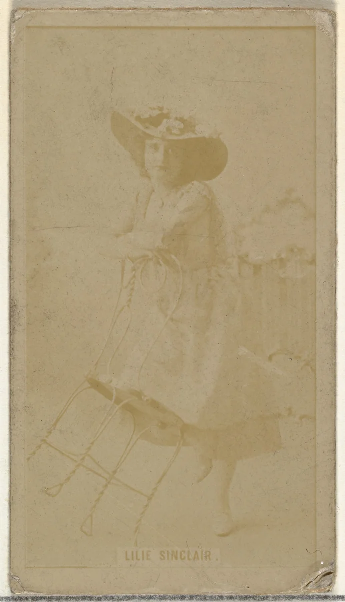 Lilie Sinclair, from the Actors and Actresses series (N145-8) issued by Duke Sons & Co. to promote Duke Cigarettes by W. Duke, Sons & Co., photograph, 1890-1895