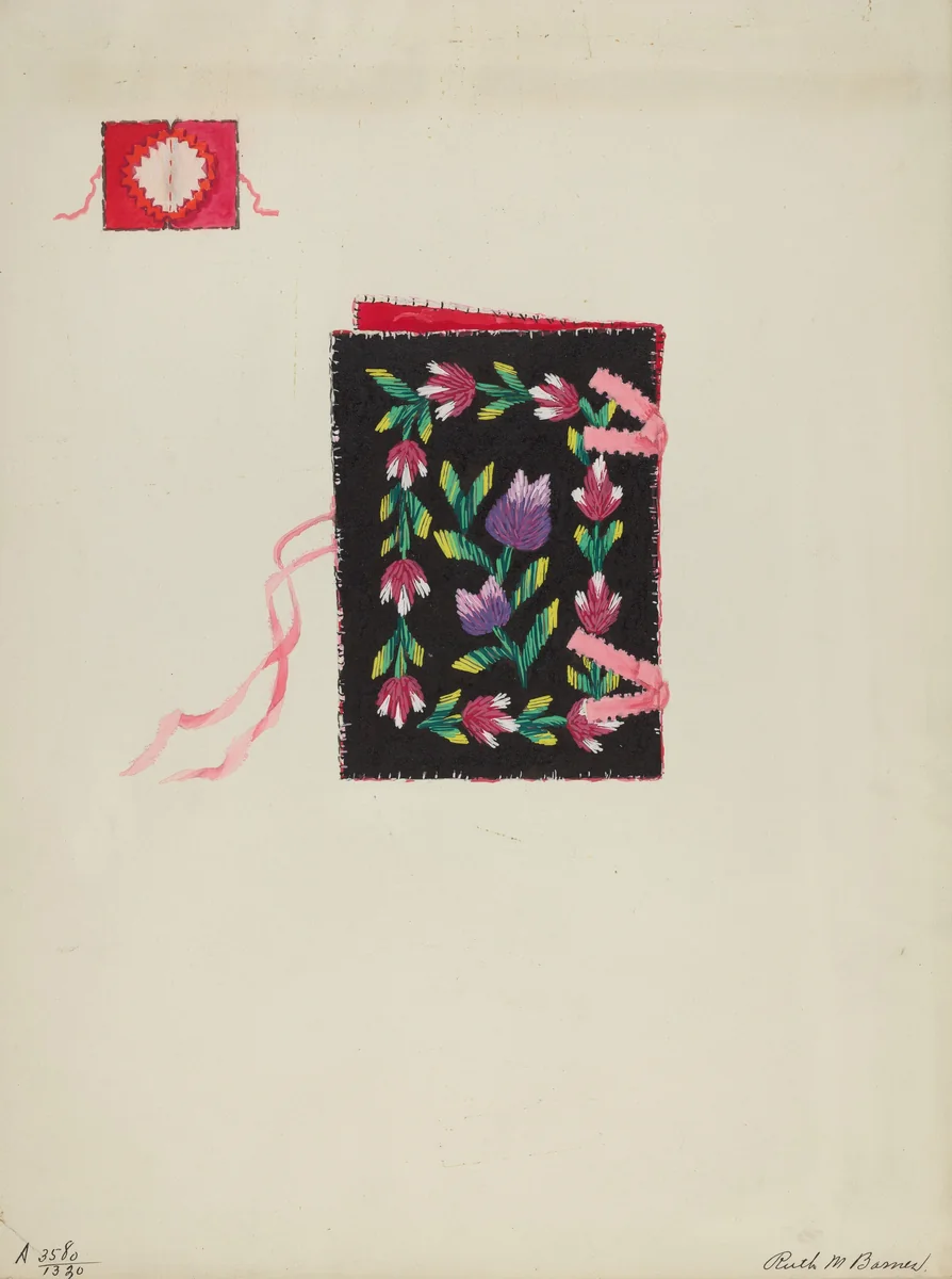 Needle Book by Ruth M. Barnes, index of american design, 1935-1942