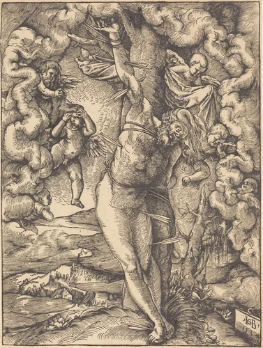 Saint Sebastian by Hans Baldung Grien, print, 1514