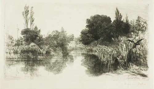 Shere Mill Pond, No. II (large plate) by Francis Seymour-Haden, print, 1855-1865