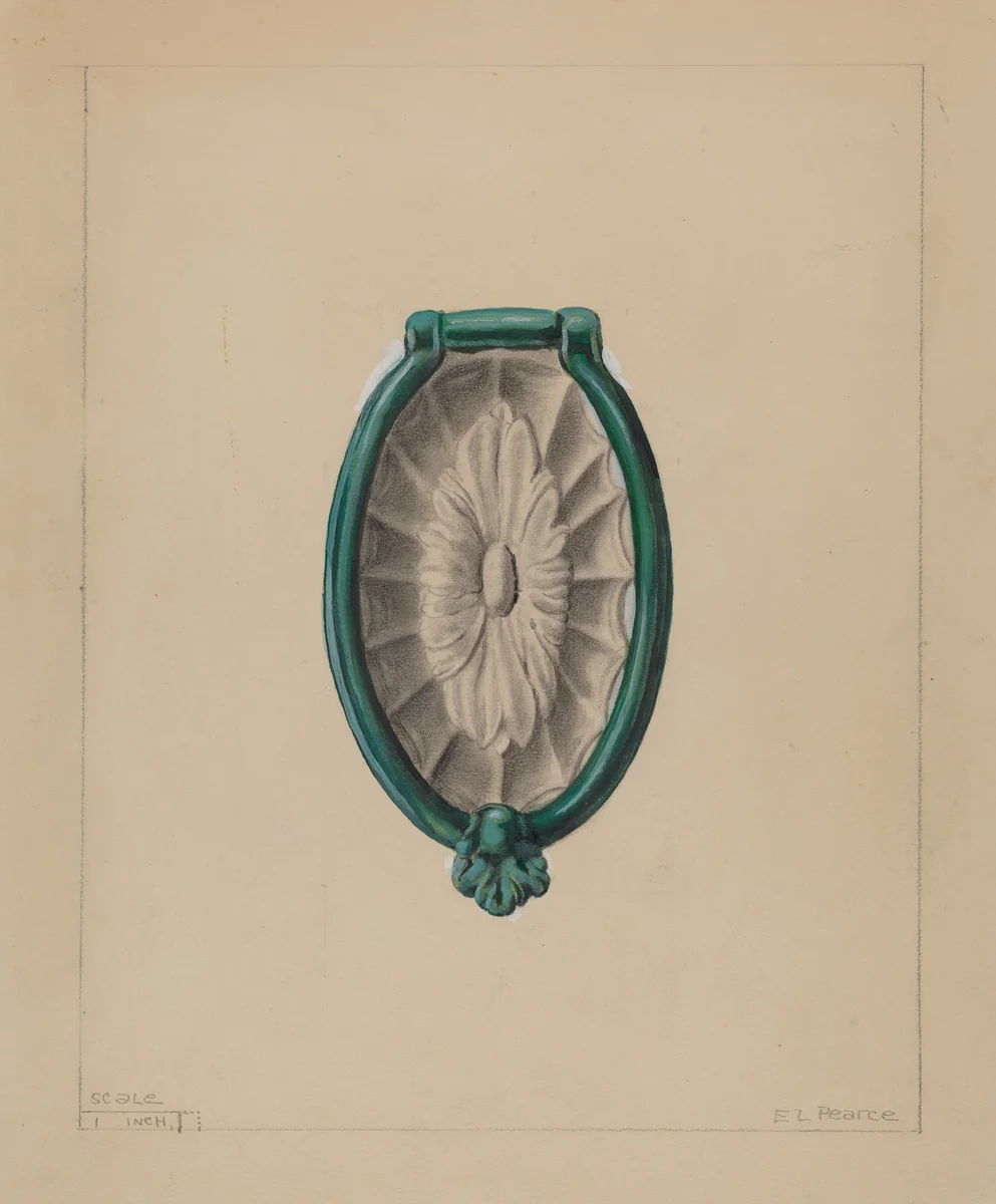 Door Knocker by Edgar L. Pearce, index of american design, 1936
